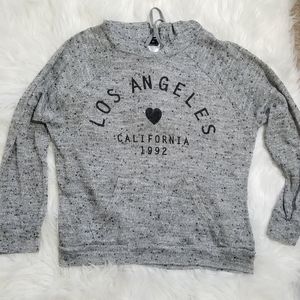 Stranded woven hooded long sleeved top size M